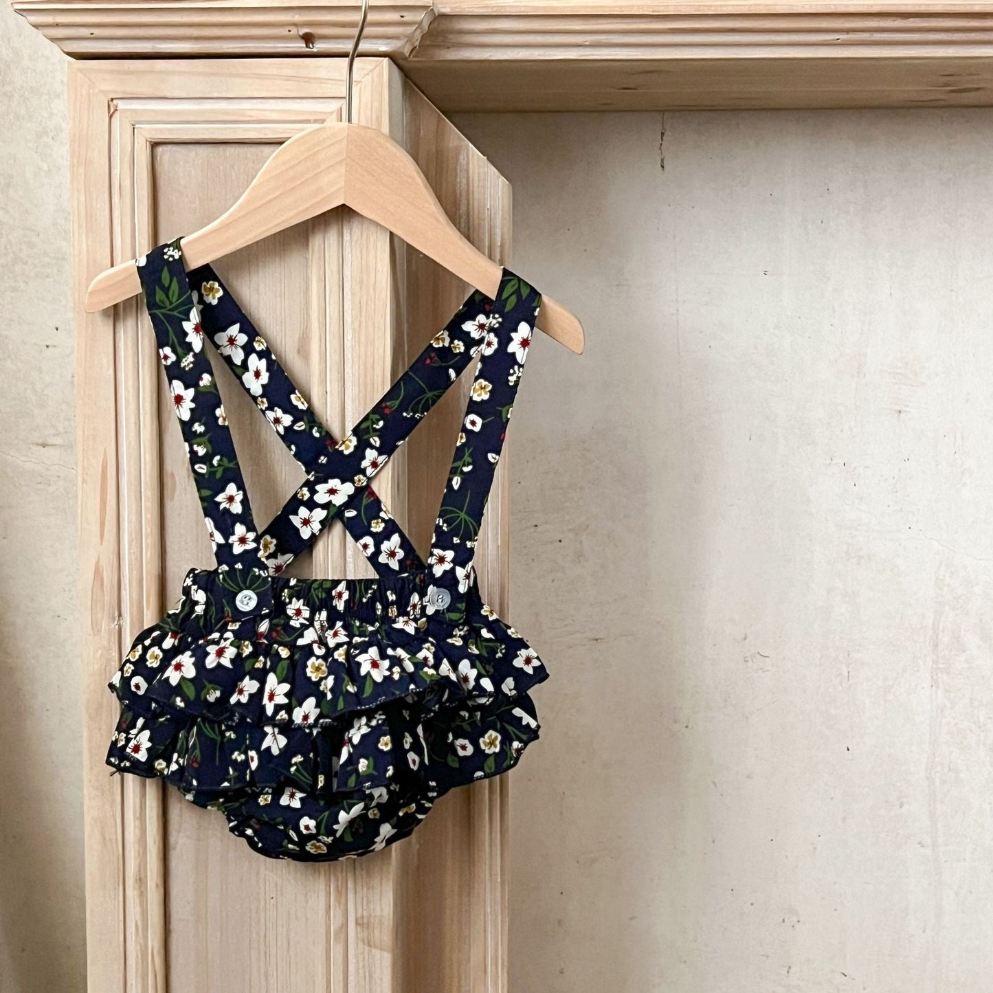 New Arrival Summer Baby Girls Floral Print Strap Overalls Onesies